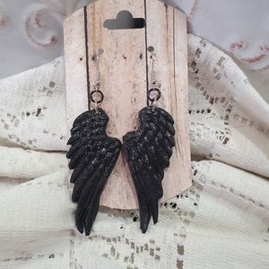 Handmade clay dangle earrings